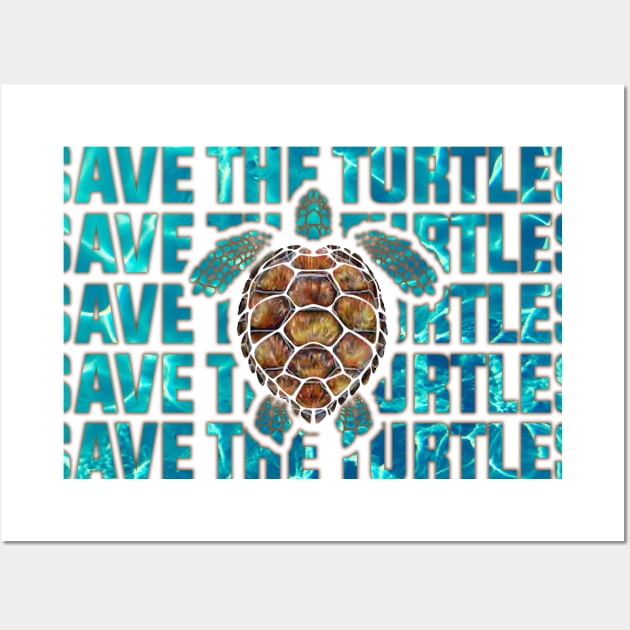 Save The Turtles Wall Art by Mercado Graphic Design